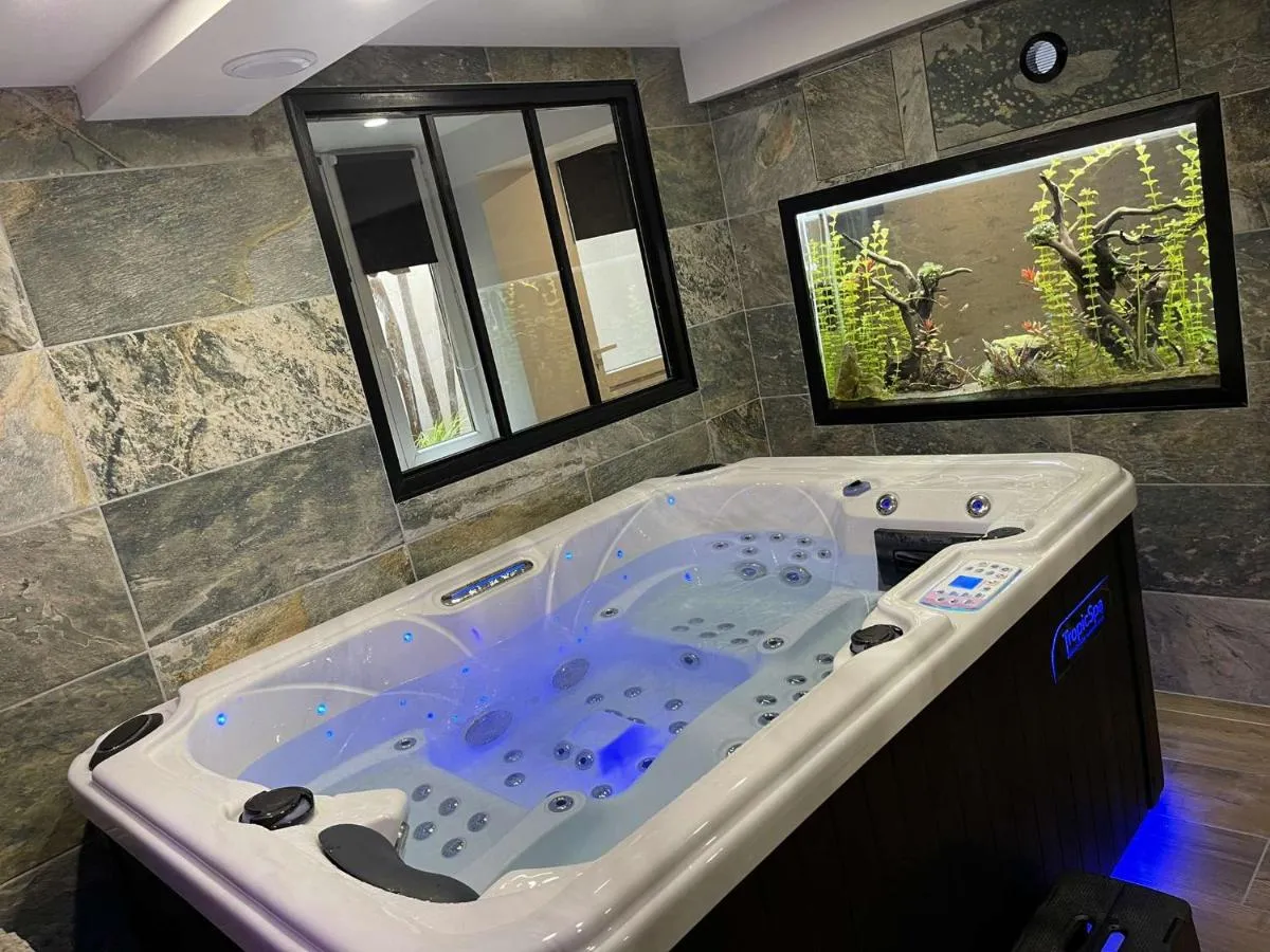 Nuit de la Sagesse : jacuzzi sur la terrasse végétale, love room à Rouen